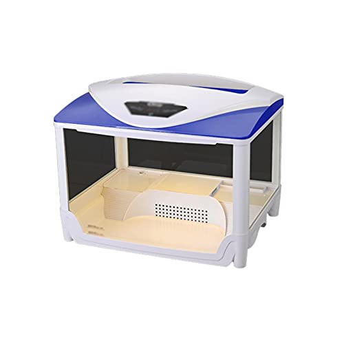 SUNESA Reptile Breeding Box Tortoise Tank, Water And Land Tank With Terrace, Intelligent Color Digital Display, Water Turtle Tank, Turtle Box, Turtle Basin, Glass Turtle Tank Turtle Tank Aquarium