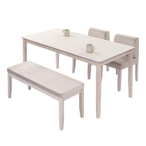 LOWYA ���E�� �_�C�j���O �_�C�j���O�Z�b�g 4�_ �x���` ��160cm �x���x�b�g�� �z���C�g�E�H�b�V��+���J