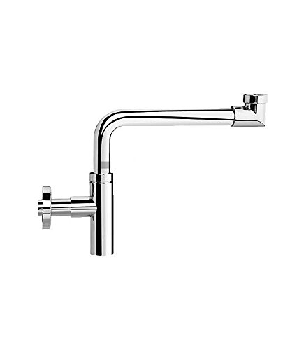 Design Raumsparsifon 1 1-4''- 32 x 100mm- Messing verchromt DN 32