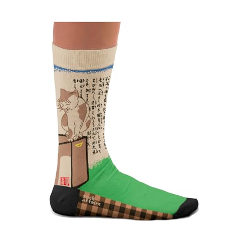 Sock Affairs Japanese Art Socks Collection Great Wave of Kanagawa Ramen Sushi Carps Swimming Cancel My Subscription Gifts for Art Lovers Cotton Socks 2 Sizes 4-7 and 7-11