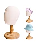 CHADWICK UnPinnable Baby Mannequin Head - Wig Stand for Kids, Plastic Model for Hats, Wigs, Glasses, Scarves Display - Baby Girl Children Hat Stand, Canvas Block Manikin for Home, Salon