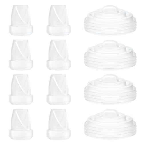 Image of 12PCS M5 Breast Pump Replacement Parts, 8pcs Silicone Duckbill Valve & 4pcs Silicone Diaphragm Compatible with Momcozy M5 Wearable Breastpump, Mom Cozy Breastfeeding Essential Accessories