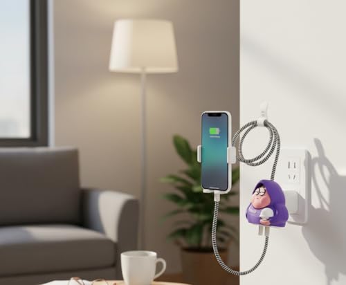 Image of Rycore 3D Cartoon Charger Protector Case for iPhone,Silicon Charger Case Cover for 18W-20W iPhone 15 14 13 12 11 Pro Max Fast Charging USB- C Adapter with Extra 360 Degree Protection and Cable Spiral