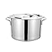 Garnek, duży garnek, bezpieczny garnek ze stali nierdzewnej z pokrywką, garnek do gotowania zupy z gulaszem do przechowywania i podgrzewania (rozmiar: 50 * 28 cm (48 l)) (40 * 24 cm (28 l))