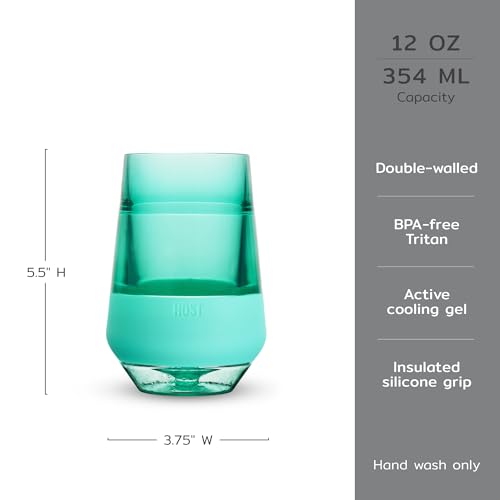 Image of Host Freeze XL Cooling Cup in Double Walled Insulated Freezable Drink Chilling Tumbler with Freezing Gel, 12 Ounces - Set of 4 Vivid Tinted