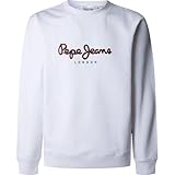 Pepe Jeans Duke Crew Sudadera, Blanco, XL para Hombre