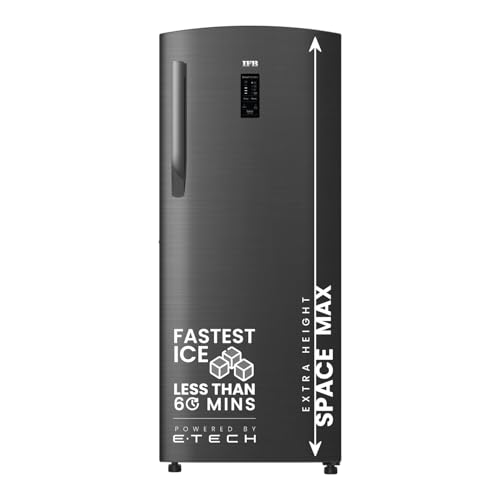 Image of IFB 206 L 4 Star Direct-Cool Single Door Refrigerator with Advanced Inverter Compressor, Converti-Cool, Copper Boost, Digital Display (Metal Black, Advance-Cool Plus IFBDC-2324IKSU)