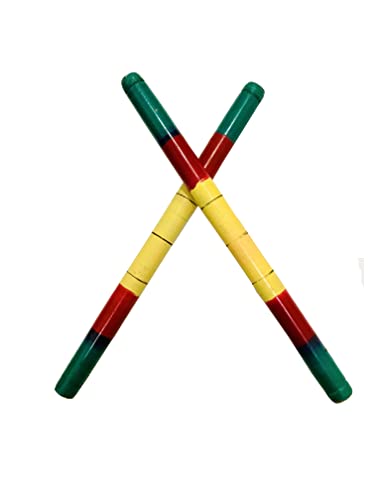 Real Dandiya/Dandia Sticks de madera para parejas usados durante Navratri/Navaratri 2 piezas (Par-1) miniatura 1