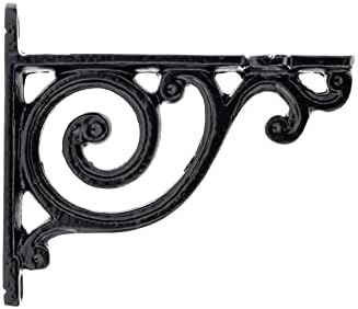 Richelieu Hardware BP9441100900 Rustic Decorative Shelf Support 3-9/16 in (90 mm), Matte Black (Pack of 2) image 5