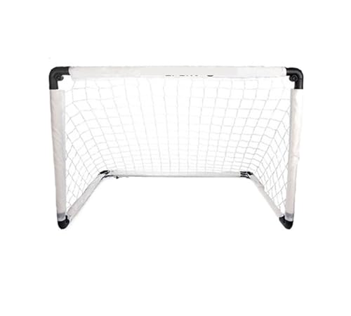 Portería de fútbol Juvenil Plegable portátil, Red portería for niños sin instalación, Equipo Entrenamiento for Deportes en Interiores y Exteriores para Entrenamiento(White-S)