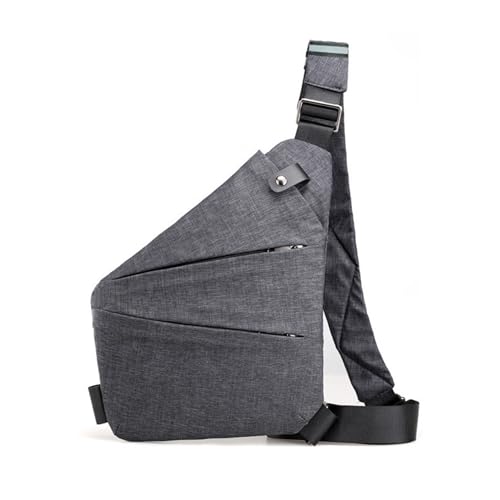 Anti Theft Travel Bag for Women/Men, Fashion Sling Bag Travel Crossbody Bag, Bag Slim Sling Bag Cross Body Travel Bag, Chest Bag for Casual Travel Hiking (Grey, Right Shoulder)
