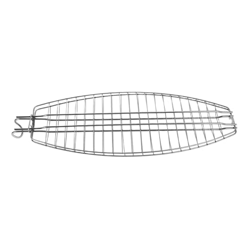 GOOHOCHY Stainless Steel Camping Bbq Basket Fish Grill Rack Outdoor Cooking Accessory Bbq Grilling Tool