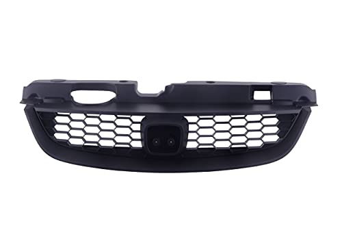 JustDrivably Replacement Parts Front Grille Grill Black Shell And Black Insert Compatible with 2004-2005 Honda Civic Coupe 2-door 71121S5PA02 HO1200165