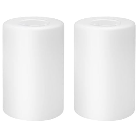 OTTOSEA 2 Pack White Frosted Lampshades Cover