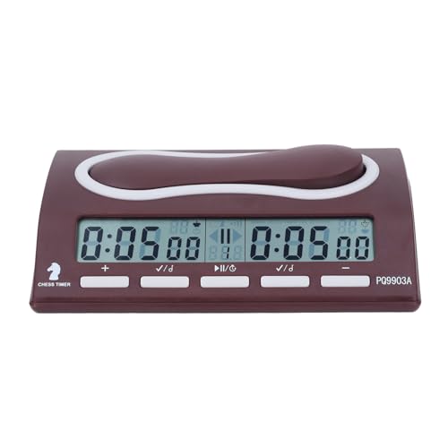 Fockety Schachuhr, Digitaler Schachtimer, Countdown-Digitalanzeige Professionelle Schachuhr mit Bonusverzögerung, Digitale Schachuhr und Spieltimer für Schachspiel