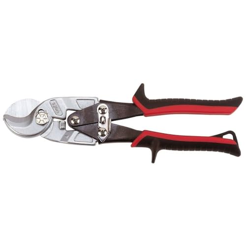 Teng Tools Heavy Duty Copper & Aluminum Electric Cable Cutter/Wire Rope Shears - 496, Silver