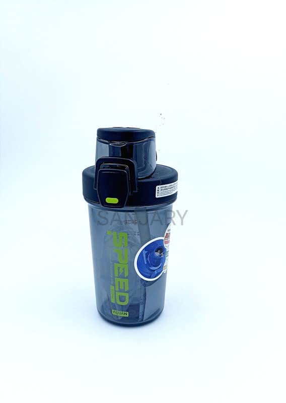 SANJARY Hard Plastic Water Bottle - 500 ml BPA Leak Proof for Office, Gym, Home, Kitchen, Hiking, and Travel (Color:-Black)
