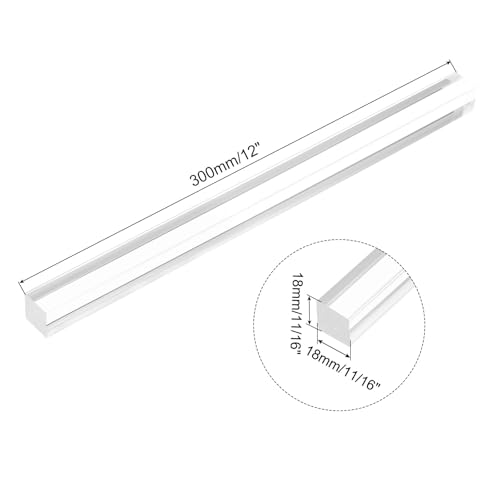 Image of MECCANIXITY 1pcs Acrylic Square Rods 11 /16 inch x 12 inch Clear Acrylic Dowel Rods Sticks Acrylic Plastic Sticks Strip for DIY Crafts Lighting Gardening Decorations - 18mm x 300mm