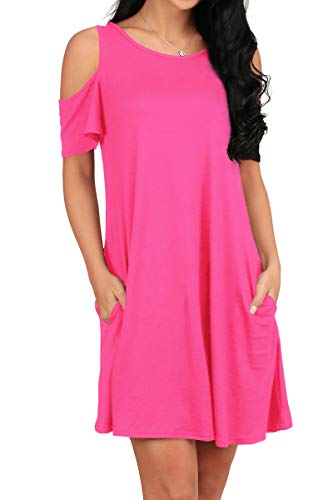 OFEEFAN Maxi Dresses for Women 2025 Flutter Sleeve Square Neck Smocked Tiered Dress with Pockets