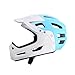 rockible Bike Helmet Comfortable Bicycle Helmet Climbing Head Circumferences of 54-61cm Biking with Sun Hat Brim Lightweight, White Blue