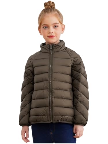Image of Linjinx Kids Girls Boys Winter Coat Water-Resistant Zipper Puff Jacket Warm Lightweight Down Coat Outerwear