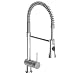 Produktbild SCHÜTTE 79190 CORNWALL Spiralfeder Niederdruck-Küchenarmatur mit Geschirrbrause, 360 Grad schwenkbarer Wasserhahn für die Küche, Mischbatterie mit Einhebelmischer, Spültischarmatur