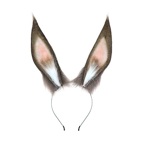 Faylay Bunny Ear Women Rabbit Animal Ears Furry Headband Cover