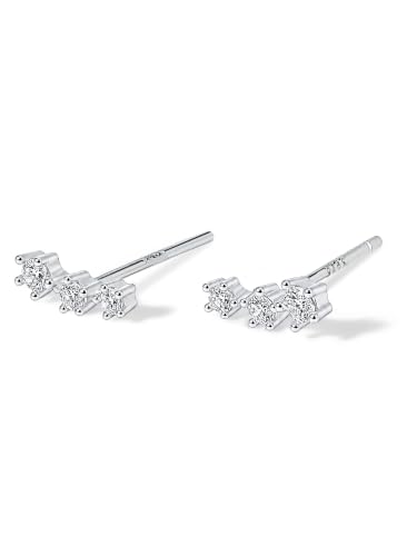 Image of S925 Sterling Silver Earrings, Hypoallergenic Stud for Women & Men | Minimalist Dainty Design, Solid 925 Sterling Silver or with 18K Gold Plate, Daily /Party Wear, Birthday Gift, Silver or Gold