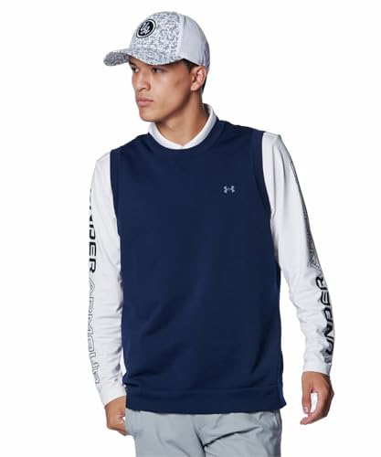 [A_[A[}[] UA Drive Pro Sweater Vest Midnight Navy / / Downpour Gray XL