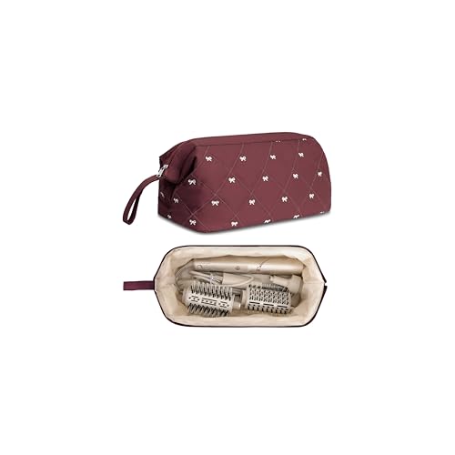 Linpr Quilted Hair Tools Travel Bag for Shark FlexStyle, Bow Red