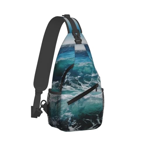 Sling Bag mochila cruzada negra para mujer y hombre miniatura 1