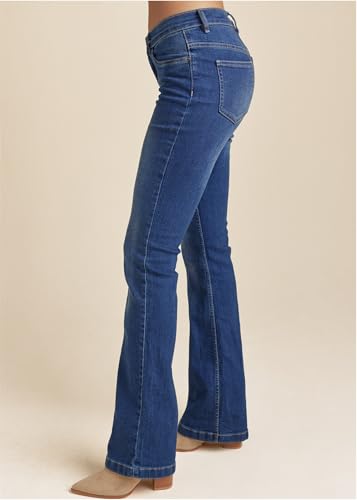 VENUS Womens Halle Bootcut Jeans - 12L, Dark Wash4