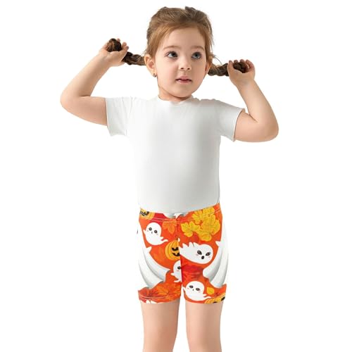 Cotton Under Shorts for Dresses Cute Ghost Orange Pumpkin Toddler Biker Shorts Girls 4t Baby Kids3