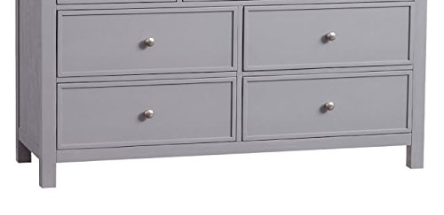 Image of APRODZ Wooden Sideboard Cabinet for Hallway Living Room 7 Drawer Organiser for Bedroom Multipurpose Furniture Home Kitchen Drawing Room Lounge with Top Storage & Mattress (Included) (Grey)