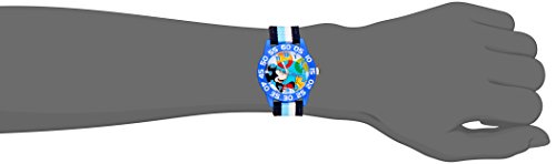 Image of Disney Mickey Mouse Kids' Plastic Time Teacher Analog Quartz Nylon Strap Watch