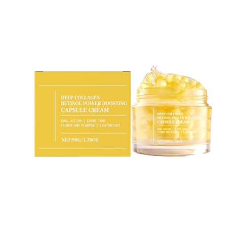 Deep Collagen Retinol Power Boosting Capsule Cream, spendet der Haut tiefenwirksam Feuchtigkeit und hydratisiert sie, hellt auf und beruhigt, verbessert die Hautfestigkeit, reduziert Falten (1PCS)