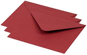 Clairefontaine - Ref 5586C - Pollen Adhesive Envelopes (Pack of 20) - C6 Sized, 120gsm Paper, Printer-Compatible, Acid Free, Adhesive Strip for Easy Seal - Intensive Red