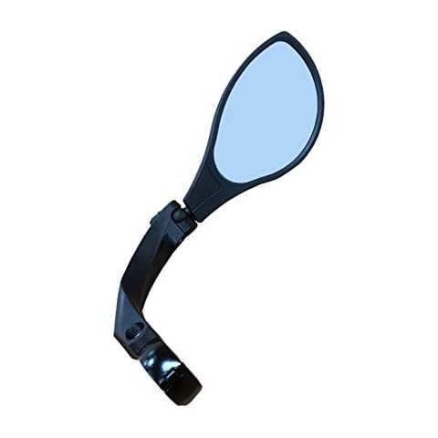 Hafny New Handlebar Bike Mirror, HD Glass Mirror (Anti-glare Blue Right) Cover