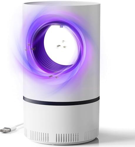 Bug Zapper, Electric Mosquito & Fly Zappers/Killer - Insect Attractant Trap Powerful Bug Zapper Light, Hangable Mosquito Lamp for Home, Indoor, Outdoor, Patio (White)