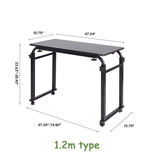 Chariot de bureau pour ordinateur mobile réglable blanc - 3