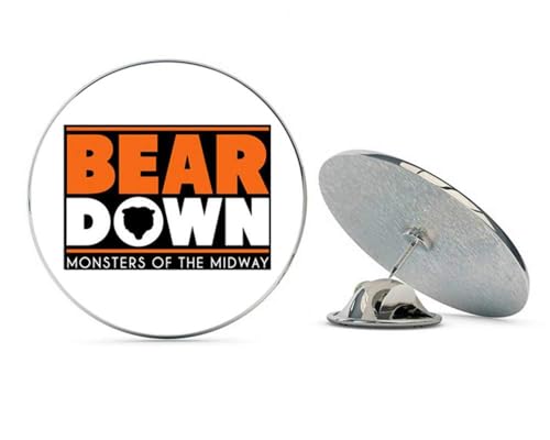 Bear Down Bears Fan Metal 0.75" Lapel Hat Pin Tie Tack Pinback2