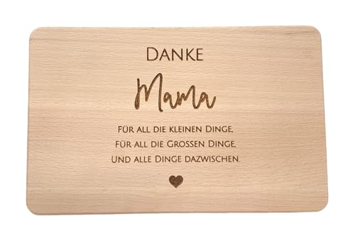 Muttertagsgeschenk Idee - Frühstücksbrettchen aus Holz mit hochwertiger Gravur für die Beste Mama