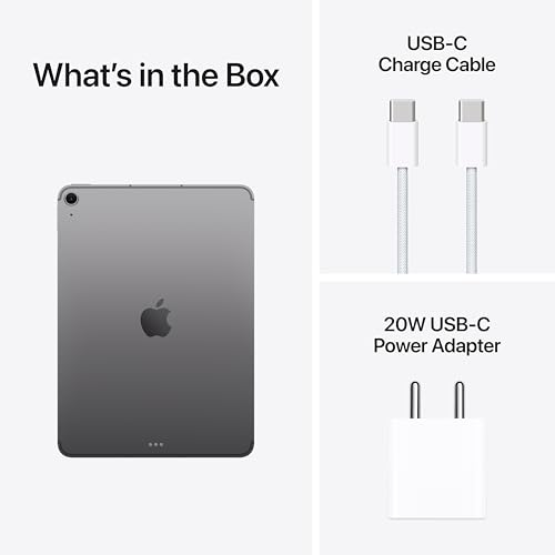 Image of Apple iPad Air 11″ with M3 chip: Built for Apple Intelligence, Liquid Retina Display, 512GB, 12MP Front /Back Camera, Wi-Fi 6E + 5G Cellular, Touch ID, All-Day Battery Life - Space Gray