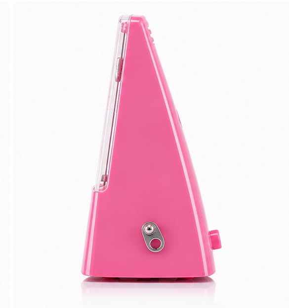 Image of Perlman Traditional Wind Up Mechanical Metronome for Piano Guitar Bass Drum Violin and Other Musical Instruments (Pink)