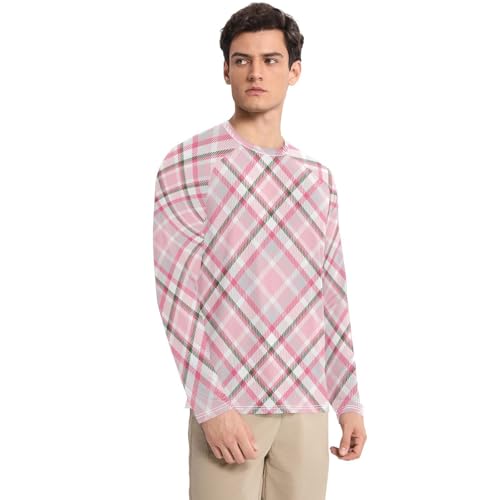 Scotland Plaid Sun Protection SPF Rash Guard Shirt Loose Type Long Sleeve Rash Guard Long Sleeve Running3