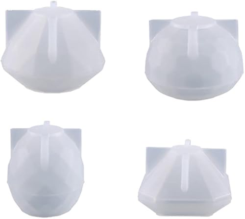 Molde de silicona para armario de bricolaje, 4 piezas para resina epoxi de cristal, tiradores de cajón, accesorios de silicona con tornillos a