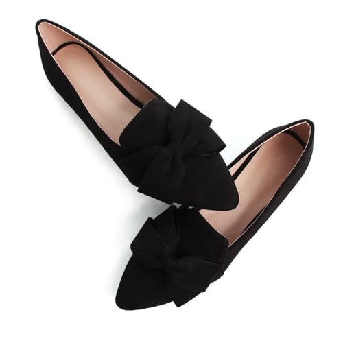 SAILING LU Bows Ballet Flats for Women Comfortable Women's Flat Shoes Pointed Toe Memory Foam Slip on Flats Shoes3