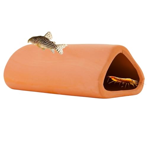 Aquarium Höhle Terrakotta Garnelen Versteck Aquarium Welshöhle Einseitig Geschlossen Tonrohr Fronteingangshöhle Versteckhöhle Ablaichhöhle