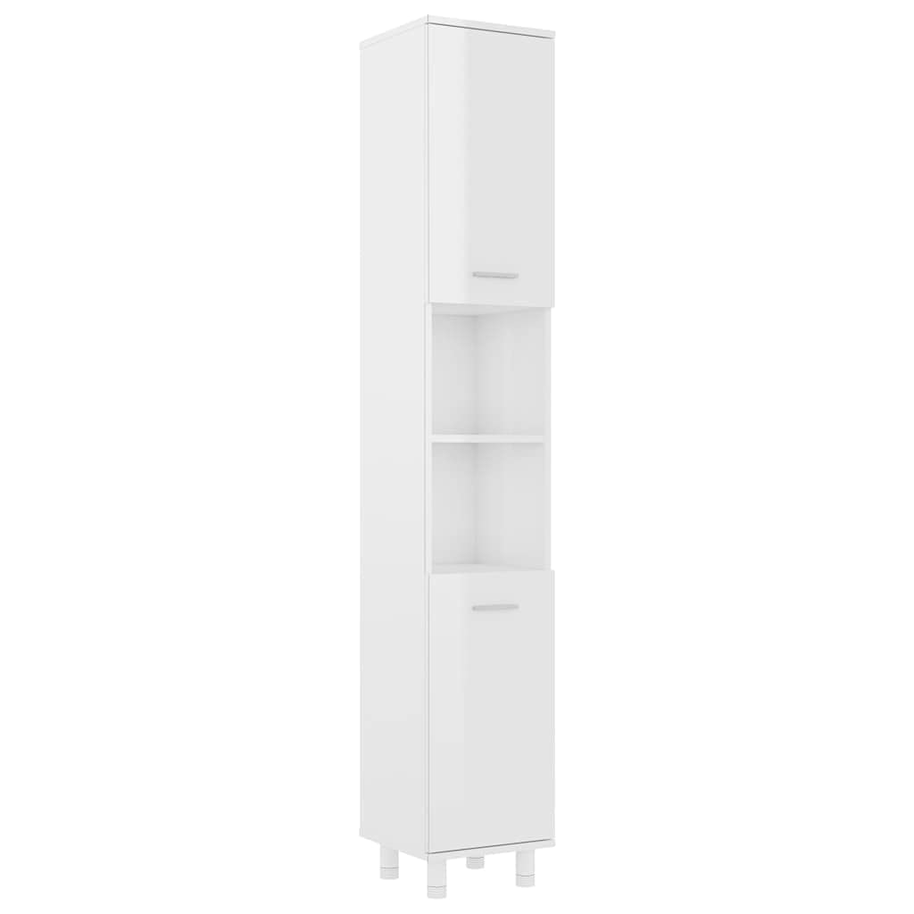 Home Garden Mobile Bagno Bianco Lucido 30x30x179 cm Legno Ingegnerizzato