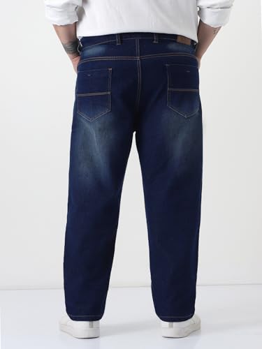 Image of Urbano Plus Men's Straight Fit Heavy Washed Jeans Stretchable